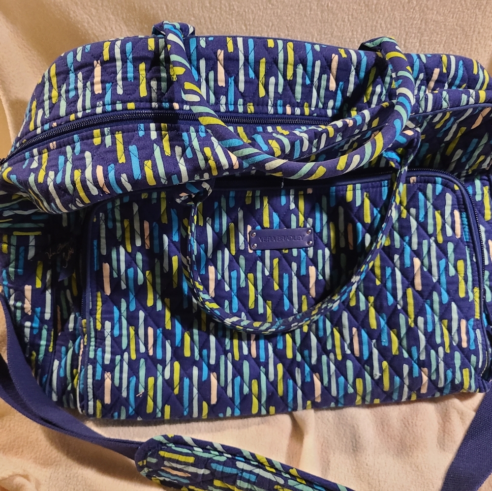 Vera Bradley Blue and Green Travel Bag